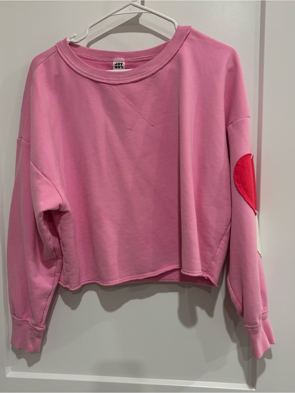 Target Joylab Women’s Valentines Patchwork Crewneck Sweatshirt Size: XXS - Picture 7 of 7